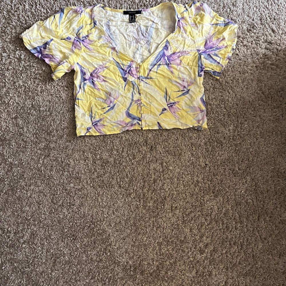 Floral Yellow Women's Top